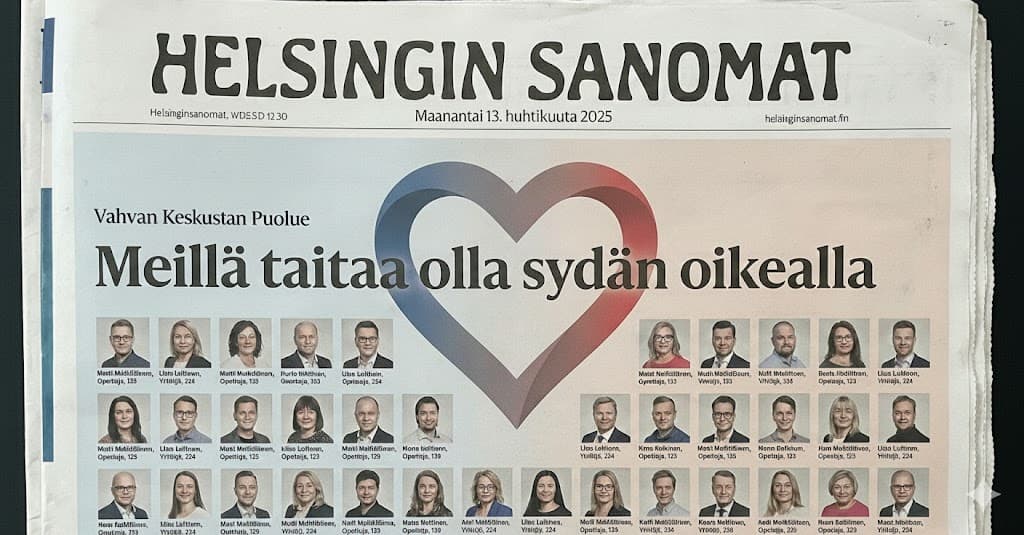 Esimerkki vaalimainoksesta, joka voidaan ostaa ilman vaalirahoitusilmoitusta