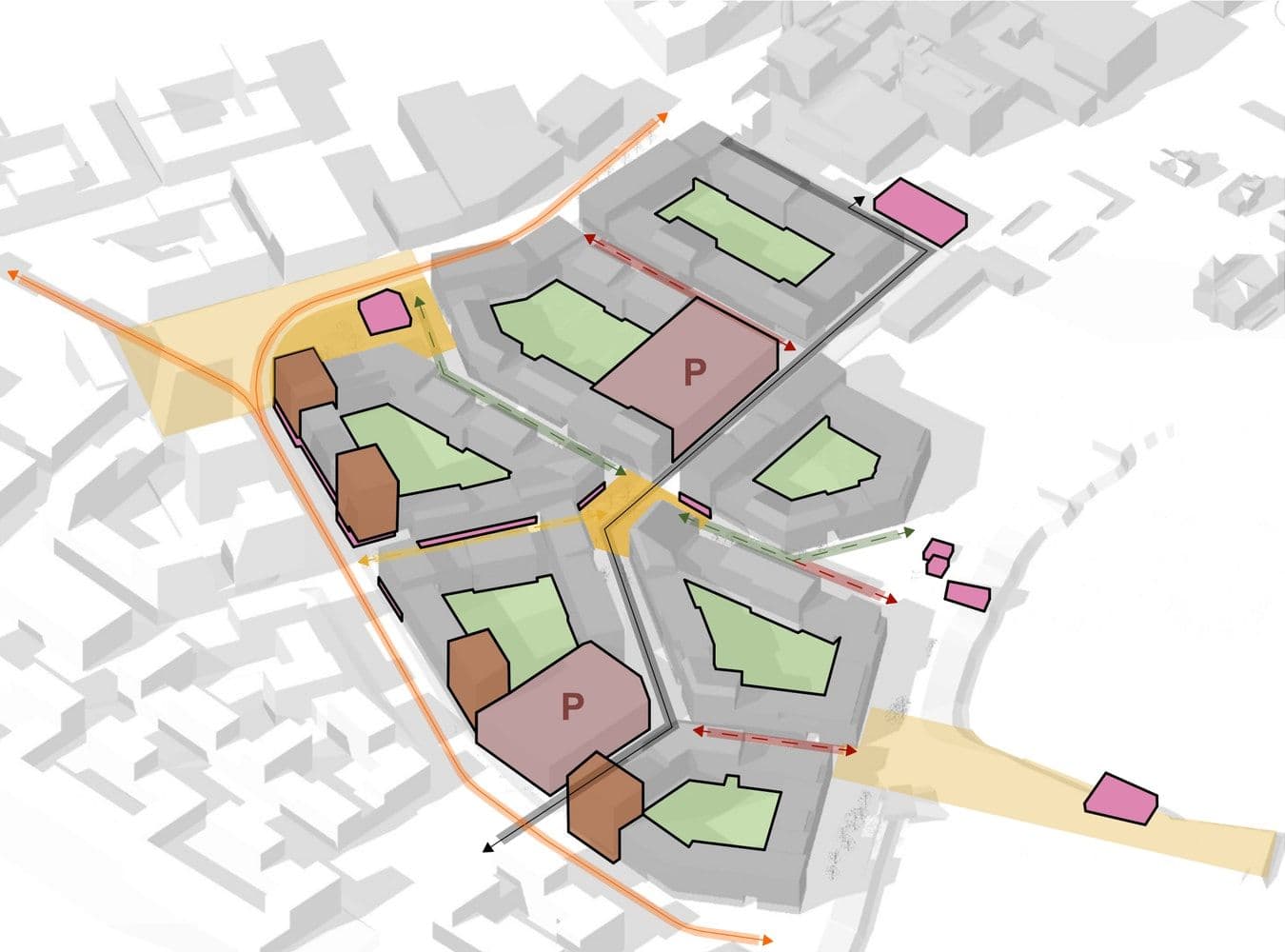 Kahden korttelin kävely liikaa Tampereella: Kuusikerroksiset parkkitalokolossit Hiedanrannan keskelle